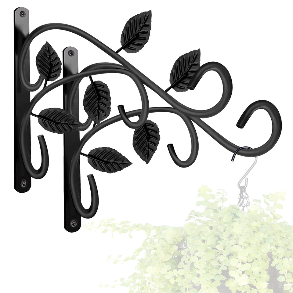 KABB two-pack metal hanging hooks for plant brackets with 60 lb capacity