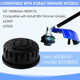 KST140XB knob enabling smooth trimmer head feeding for consistent cuts