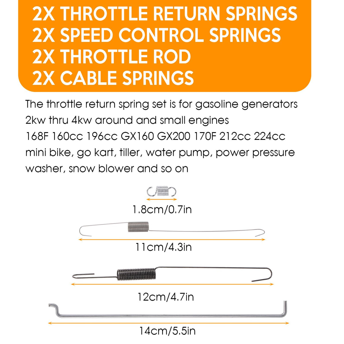 Kaberalty speed control springs kit enhances precise throttle tuning.