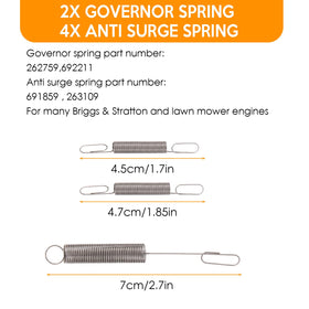 Kaberalty throttle rods set for Honda GCV engines and similar models.