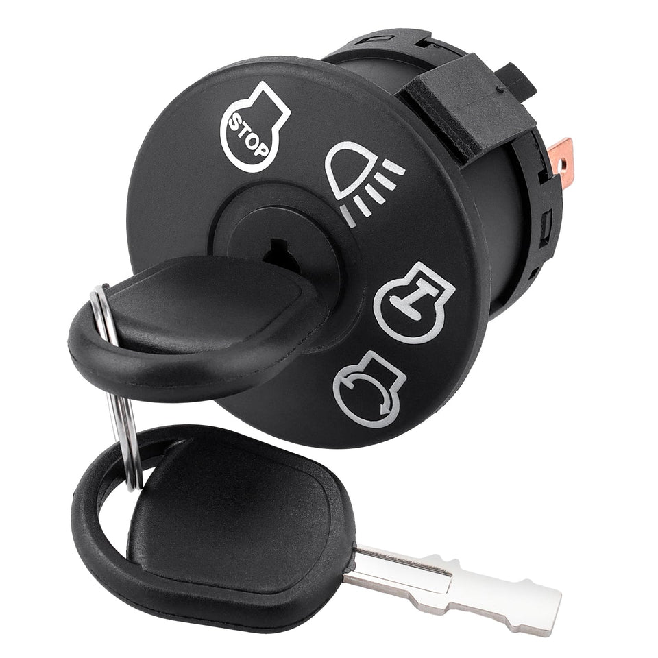 Kabing ignition switch key front view for easy replacement on John Deere mowers