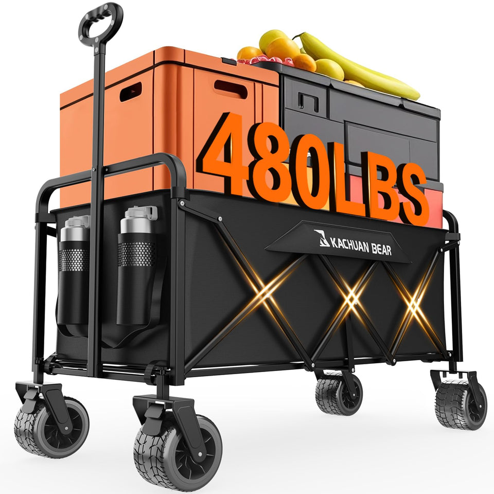 KACHUAN BEAR 300L collapsible wagon frame open for bulky gear