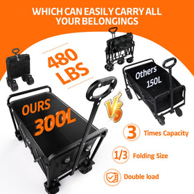 KACHUAN BEAR folding wagon with fold-and-lock for quick setup