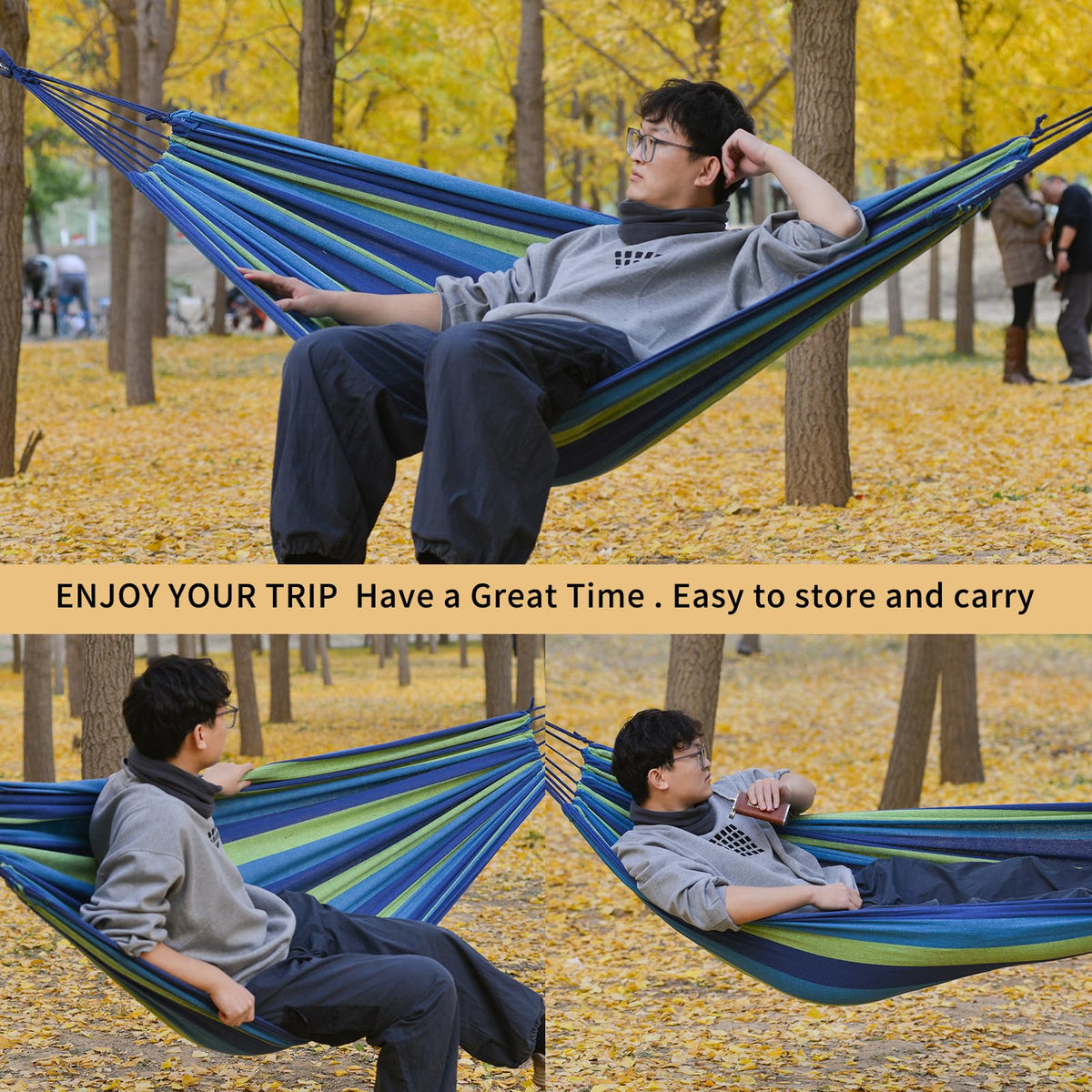 Kachuan Bear hammock supports up to 600 lbs for shared relaxation.
