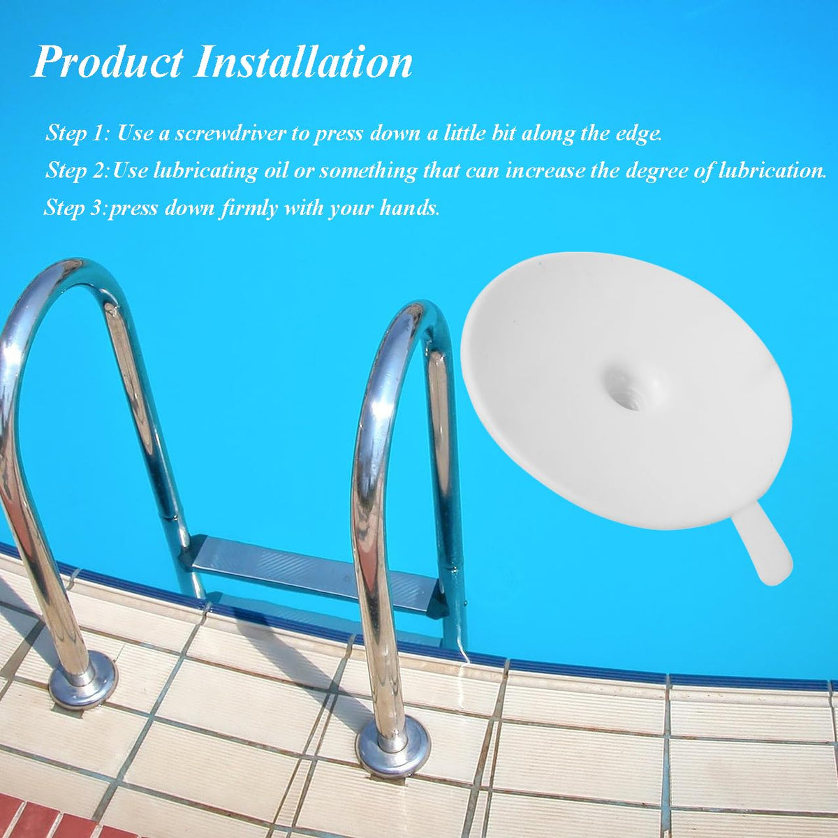 KACOMACO easy-install suction cups simplify pool stairs setup