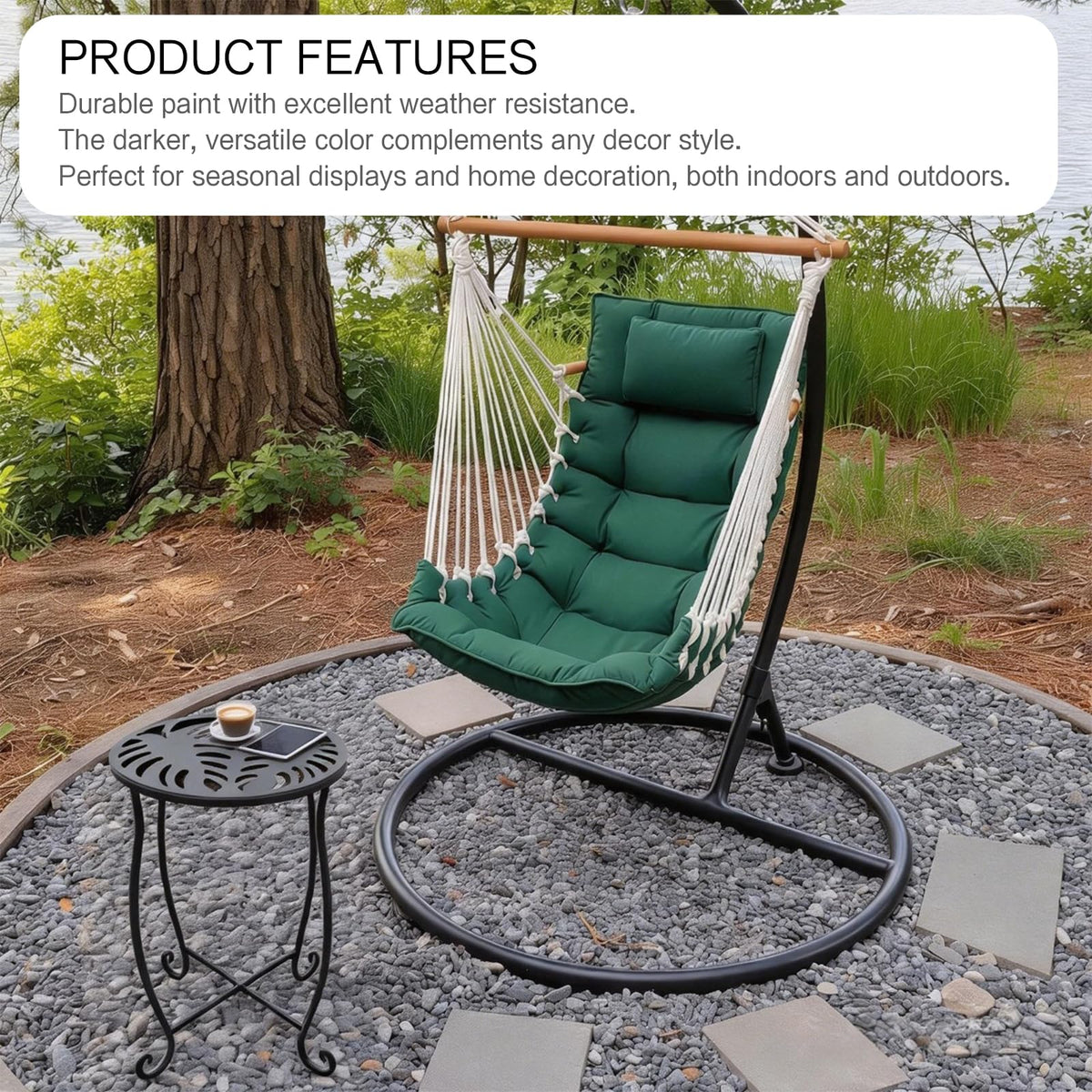 Kaesithar compact 11-inch round table saving space on balcony or small patio