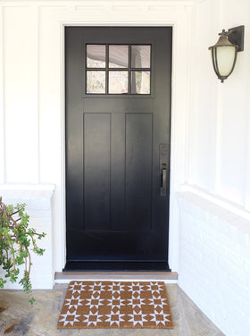 KAF Home coir doormat with stylish patterns for welcoming entrances