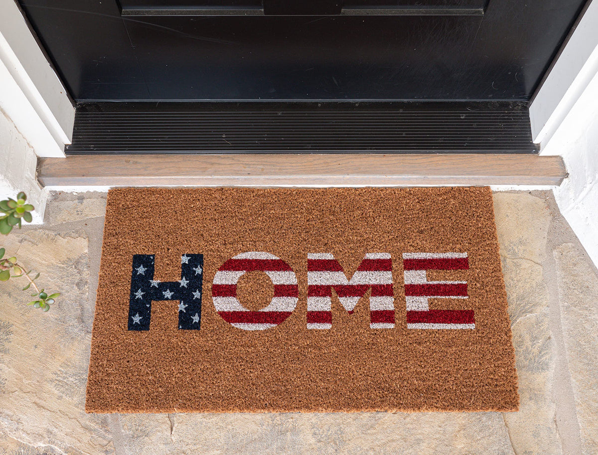 Close-up of natural coir fibers showing durable texture for entry mats.