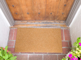 KAF Home Eco Coir Doormat at front door with low-profile design.