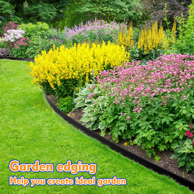 Kafuzi garden border being installed along a pathway