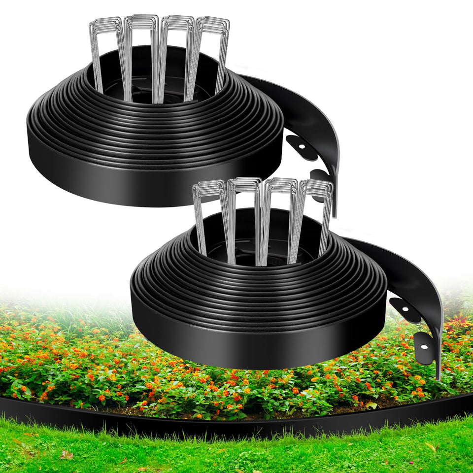 Kafuzi landscape edging defines clean garden borders with 100 ft length