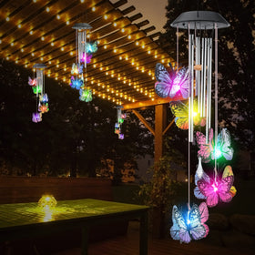 KAHACIYO Memorial wind chime, symbolizes future wishes with colorful night display.