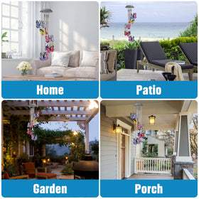 KAHACIYO Butterfly wind chimes, outdoor-ready ABS, weather-resistant for year-round charm.