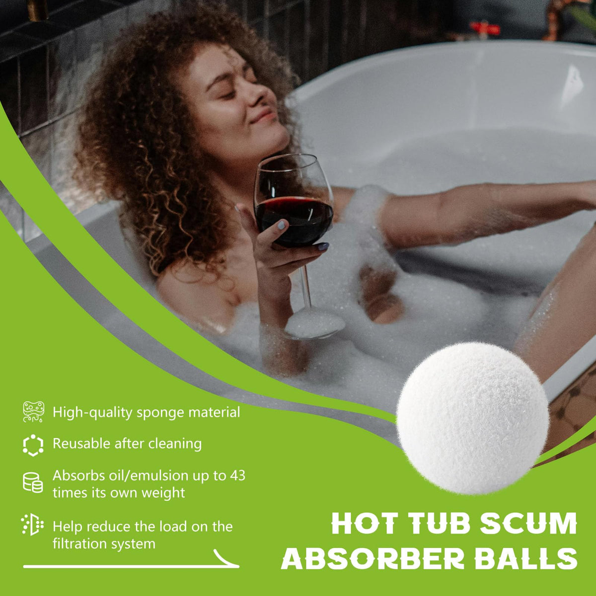 Kaifansun reusable spa sponge absorbs oils for clearer water.