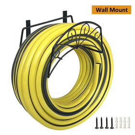Kaileyouxiangongsi metal hose bracket on outdoor wall keeps hoses tidy.