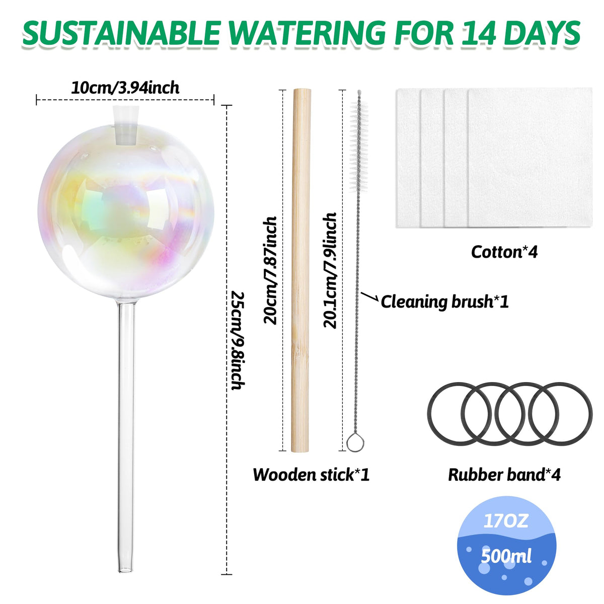 Kaimfdg adjustable-flow globe tilted to regulate watering without overwatering.