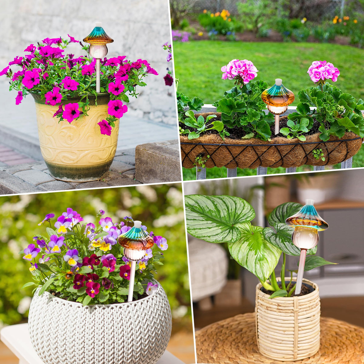 Kaimfdg self-watering bulb insert simplifies vacation plant care.