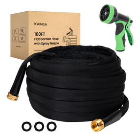 KAINGA lightweight flat hose 100 ft for easy reach and efficient watering.
