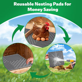 Kaipeia reusable nesting pad being rinsed, ready for reuse.