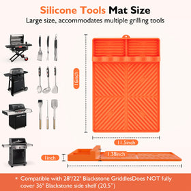 Kaisiking anti-slip textured surface prevents slips during grilling.