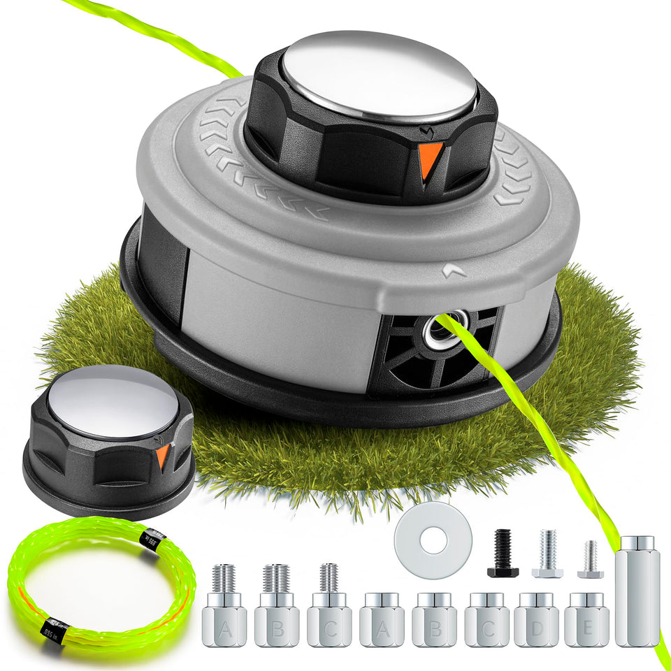 KAITAI upgraded weed eater head with steel knob for easy line loading