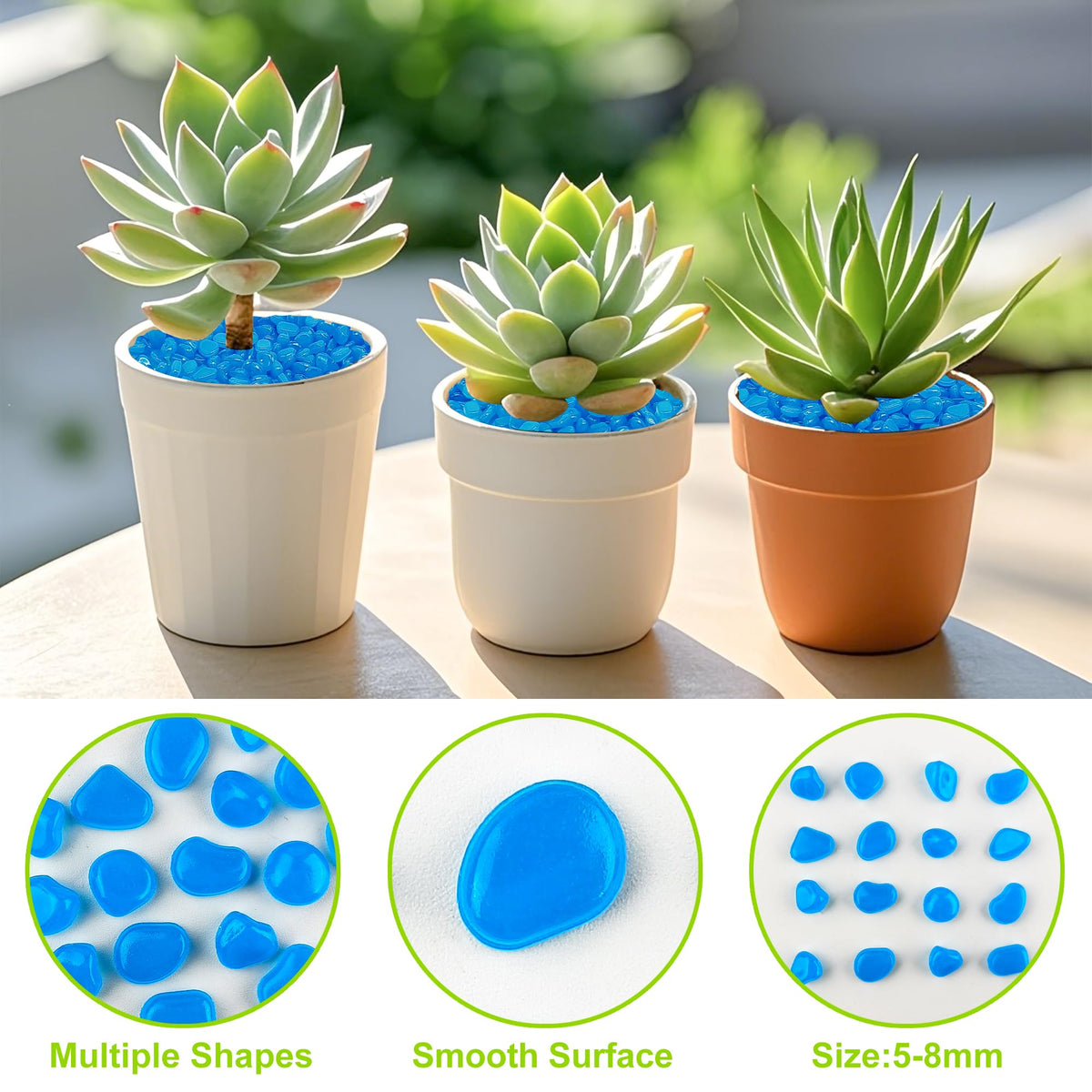 Kaiyuan Dynasty blue glow rocks brighten patios and create evening ambiance