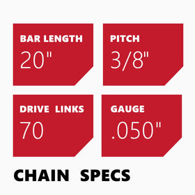 KAKEI 3/8-inch pitch chainsaw chain demonstrates smooth cutting and broad compatibility.