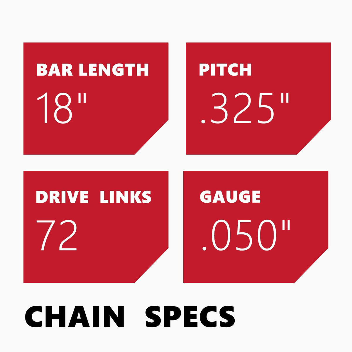 KAKEI chainsaw chain 050 gauge close-up for durability assessment.