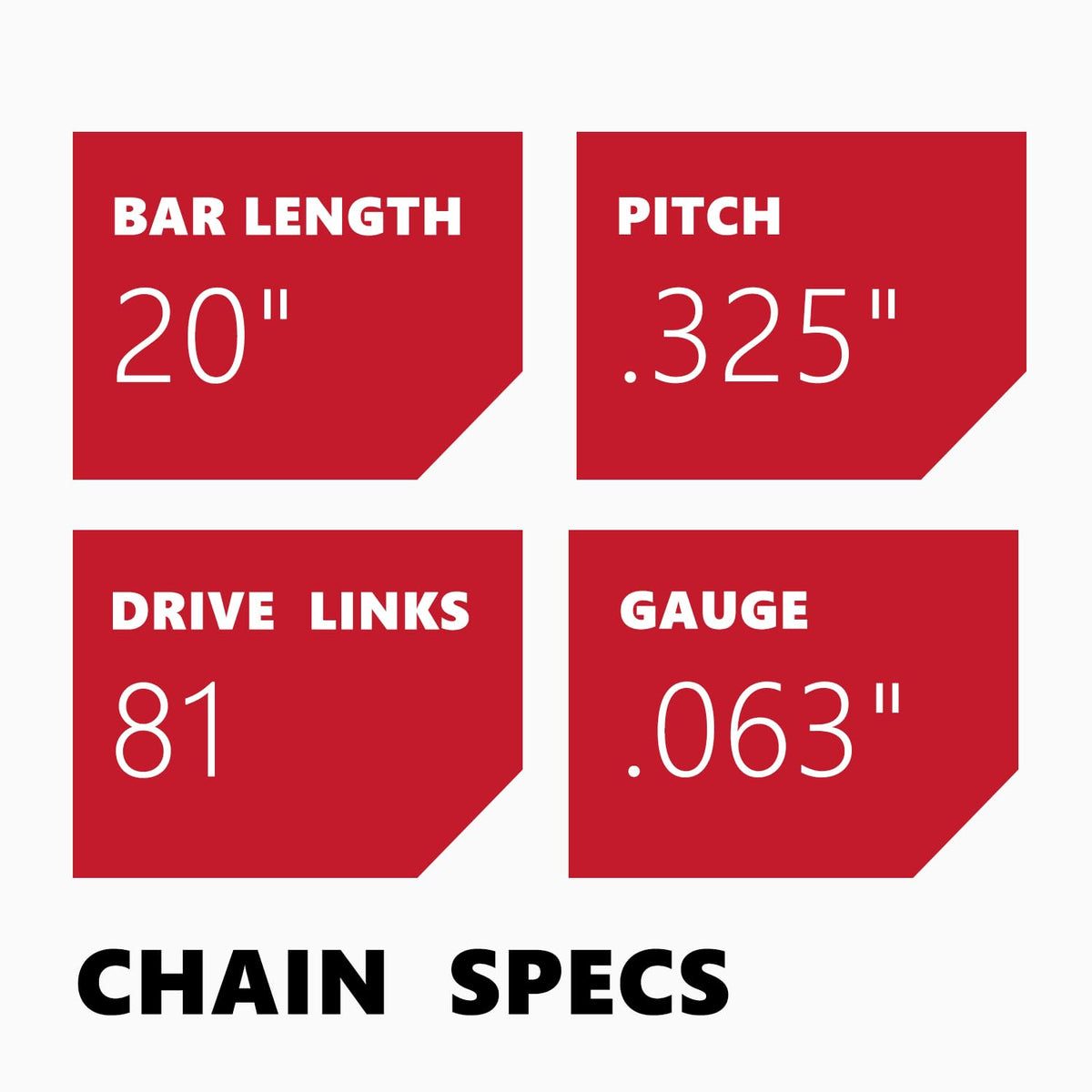 KAKEI chain with 81 drive links on STIHL-compatible bar.