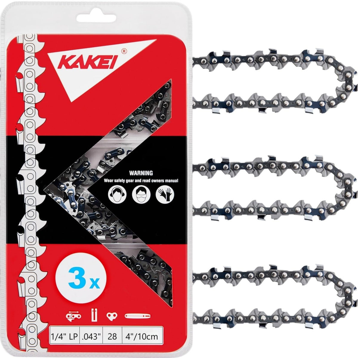 KAKEI GTA26 4-inch chain for STIHL fit, precise cuts with minimal kickback
