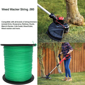 KAKO 080 round trimmer line fits Echo and Husqvarna for versatile yard care.