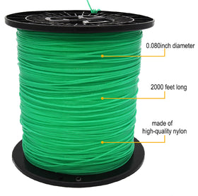 KAKO 080 round trimmer line offers 2000 ft of refills for busy yards.