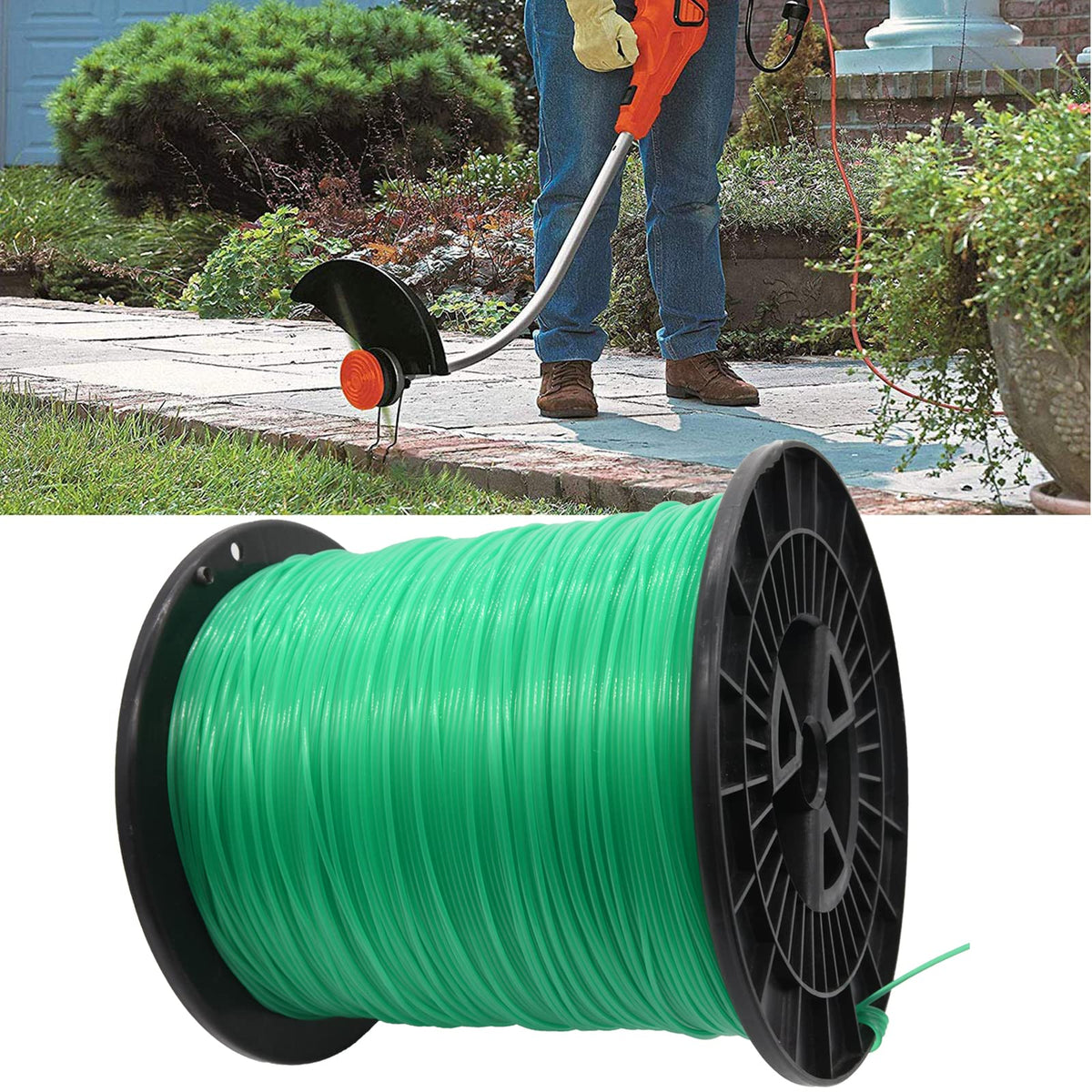 KAKO 080 round trimmer line diameter 0.080 inches for efficient weed cutting.