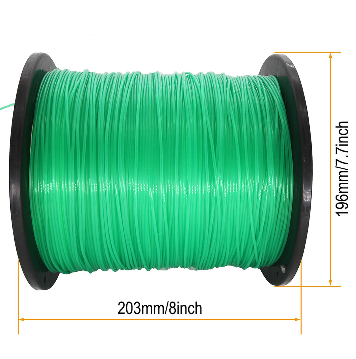KAKO 080 round trimmer line nylon construction reduces drag and vibration.