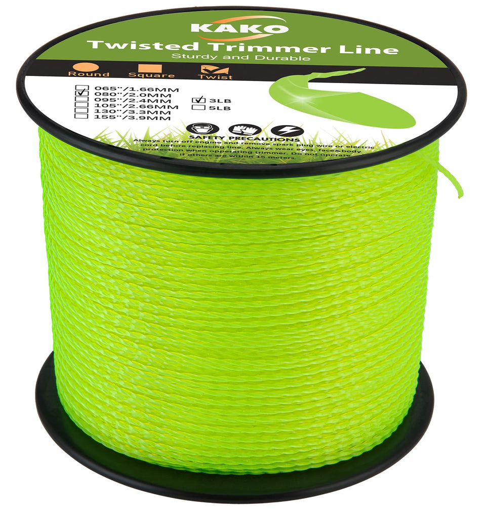 KAKO 080 trimmer line spool shows heavy-duty performance for durable yard work.