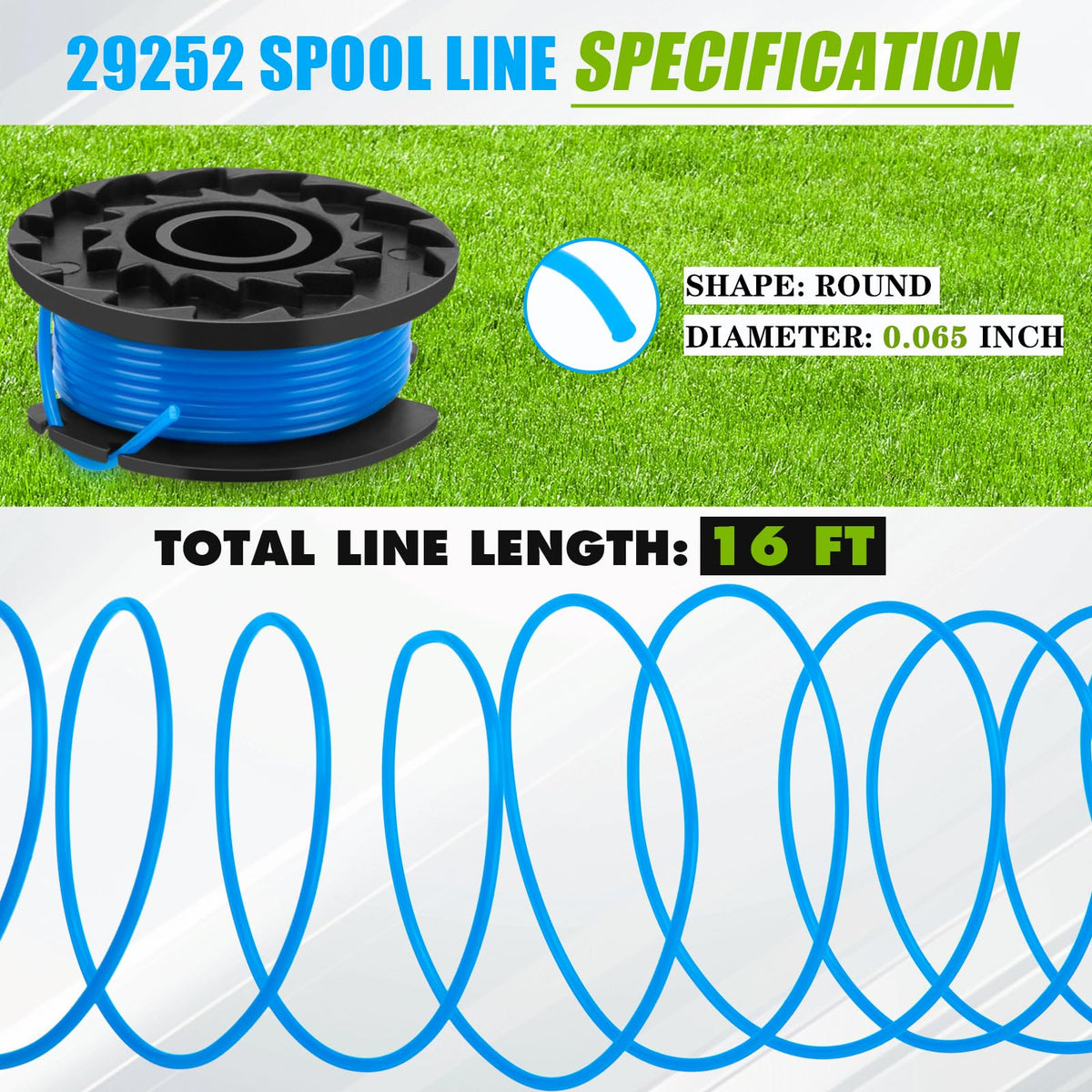 KAKO ABS spool delivers sturdy performance for durable yard maintenance.