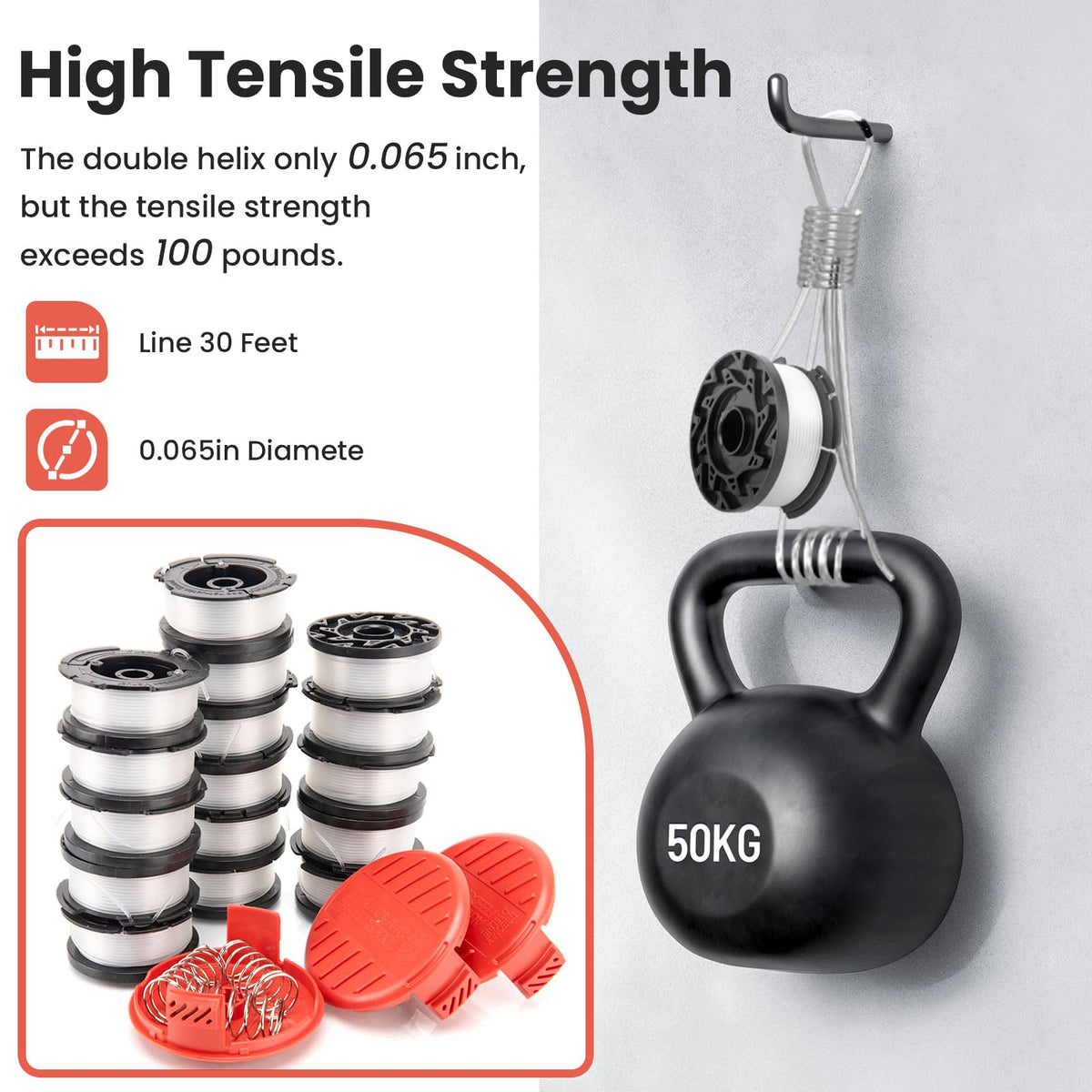 KAKO AF100 spool cap and spring included for quick installation