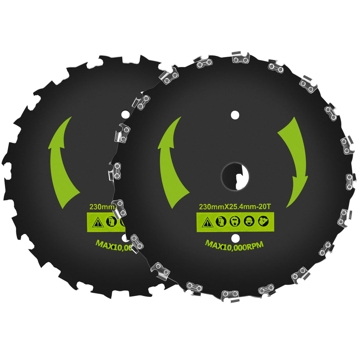 KAKO 9-inch brush cutter blade cutting dense brush in action