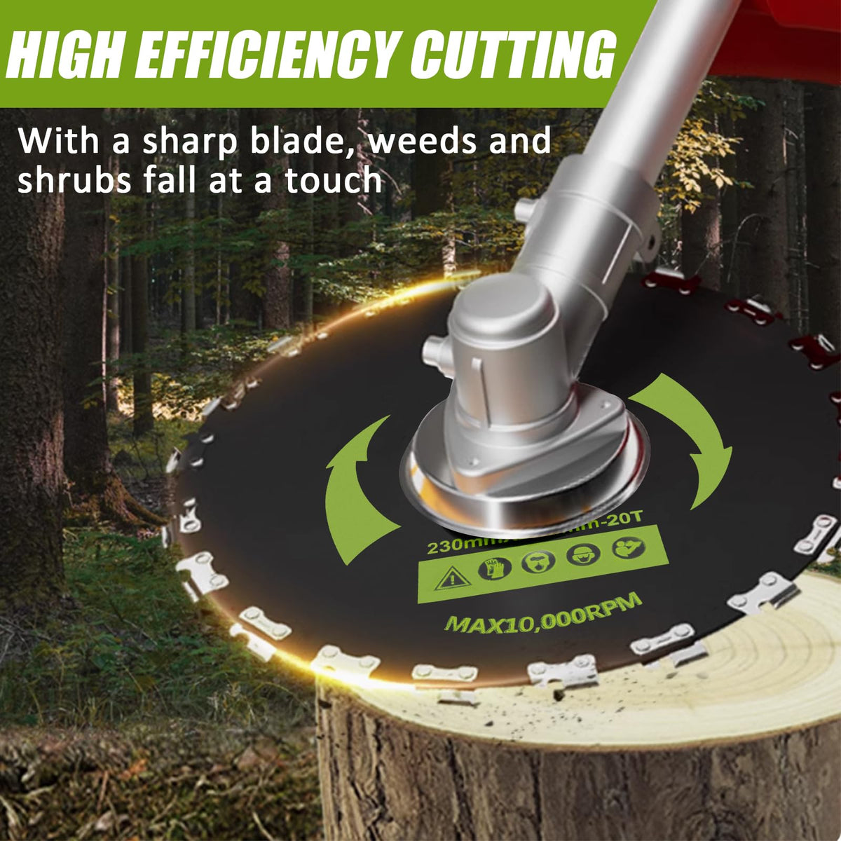 KAKO heavy-duty manganese steel blade resists wear and corrosion