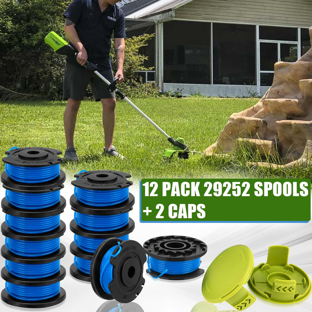 KAKO durable ABS spool with nylon line for lasting performance
