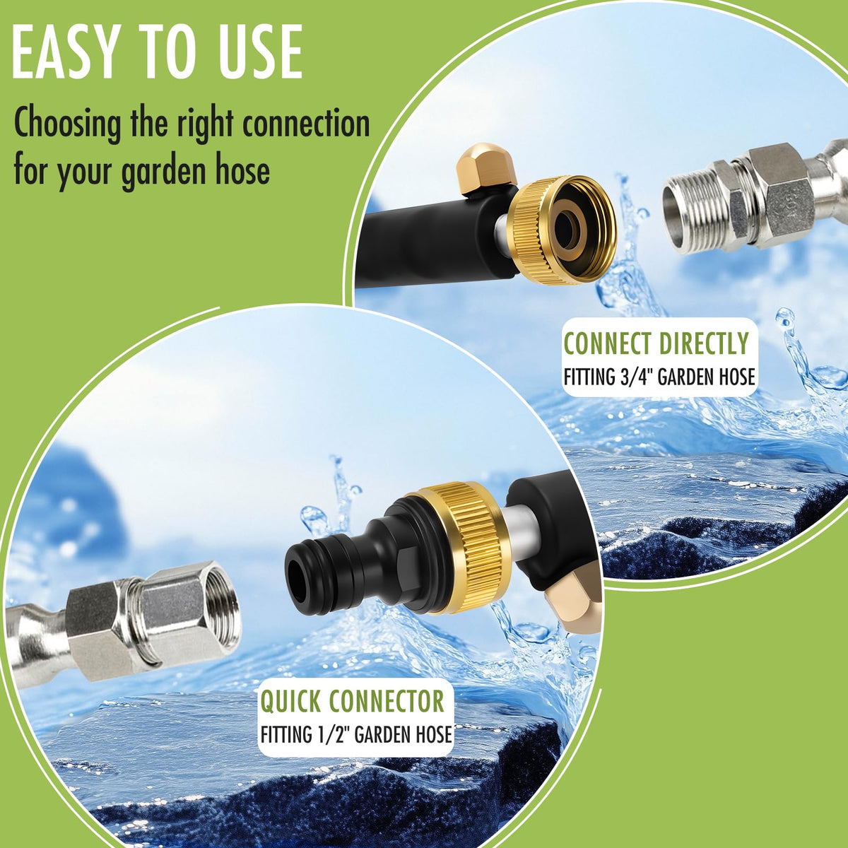 KAKO Jet 65-degree nozzle for broad exterior coverage.