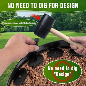 KAKO no-dig edging installation demonstrates quick, tool-free setup