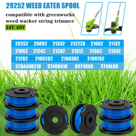 KAKO nylon string 0.065 in on Greenworks spool supports smooth, reliable cuts