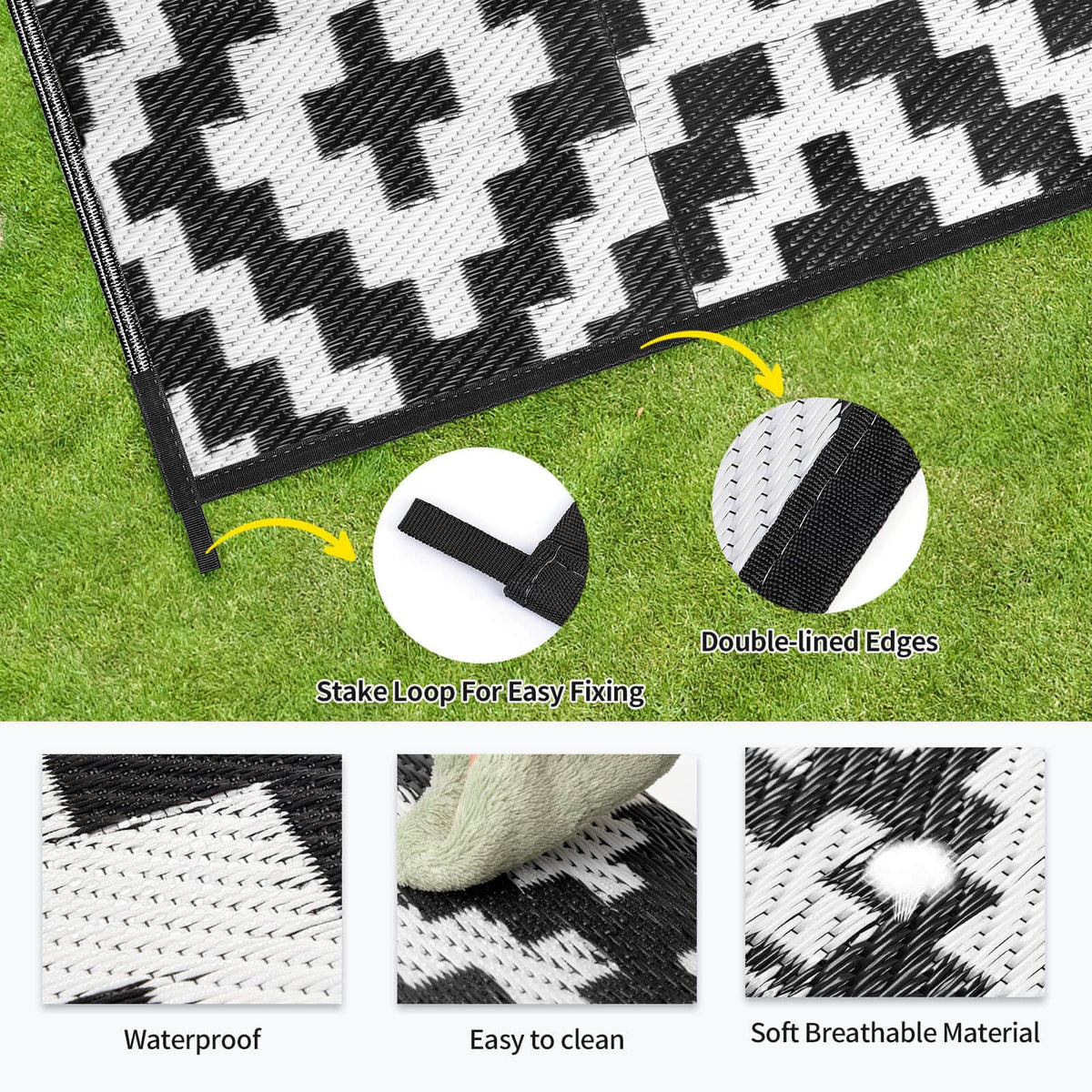 Kalafun rug on balcony offering barefoot-friendly comfort with non-slip backing