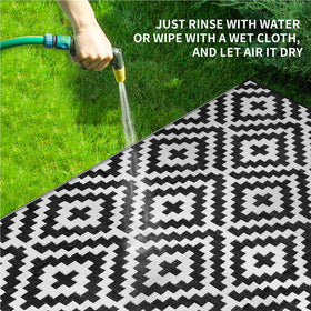 Kalafun rug folded for travel showing easy portability for trips