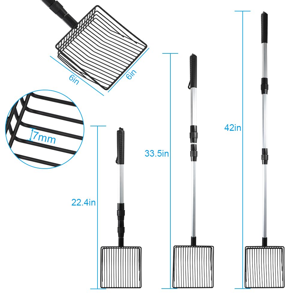 Kalekey chicken coop cleaning tools shown in use for large and small coops