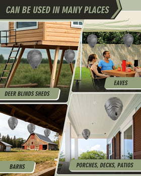 Kalkal Wasp Nest Decoy enhances outdoor gatherings by reducing wasp disturbance.