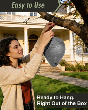Kalkal Wasp Nest Decoy ready to hang for quick outdoor setup.