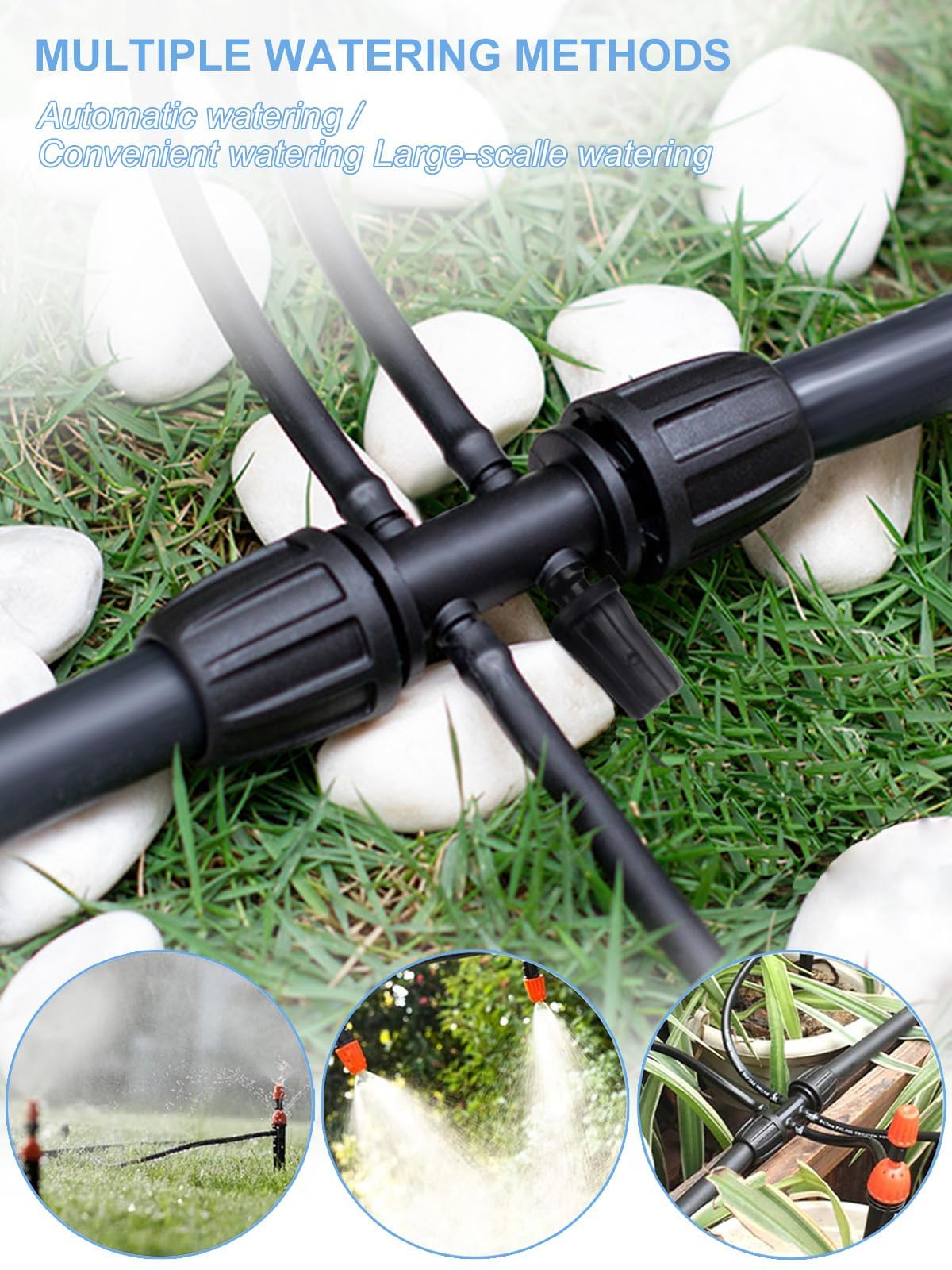 Kalolary 16mm PE pipe lock connector ensures a tight seal.