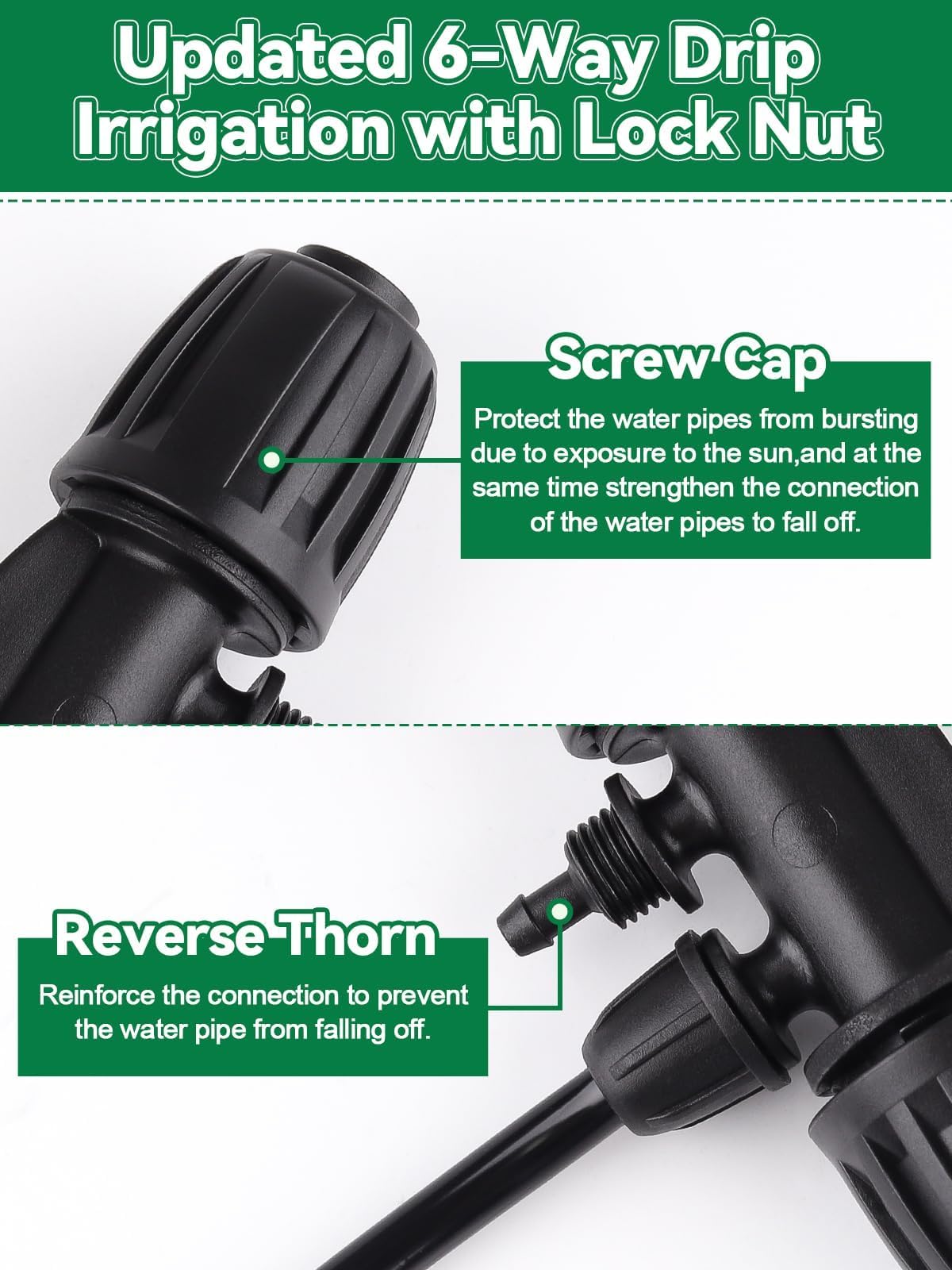 Kalolary compact drip irrigation fitting designed for easy setup.